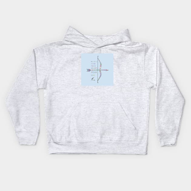 BOW AND ARROW SKY BLUE Kids Hoodie by ACUANDYC